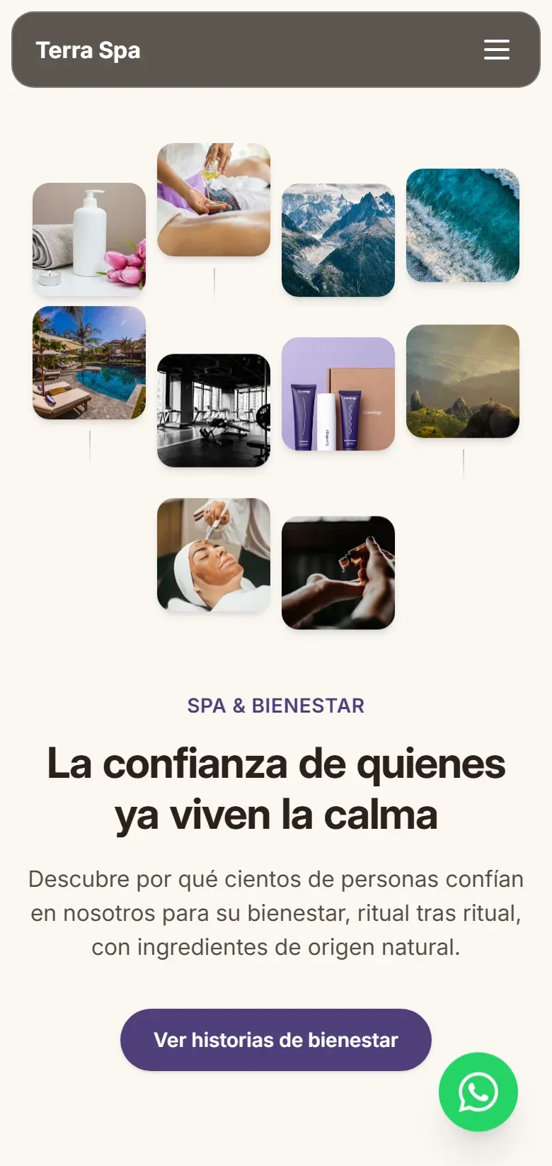 Vista de una mini-app de Sendux en celular