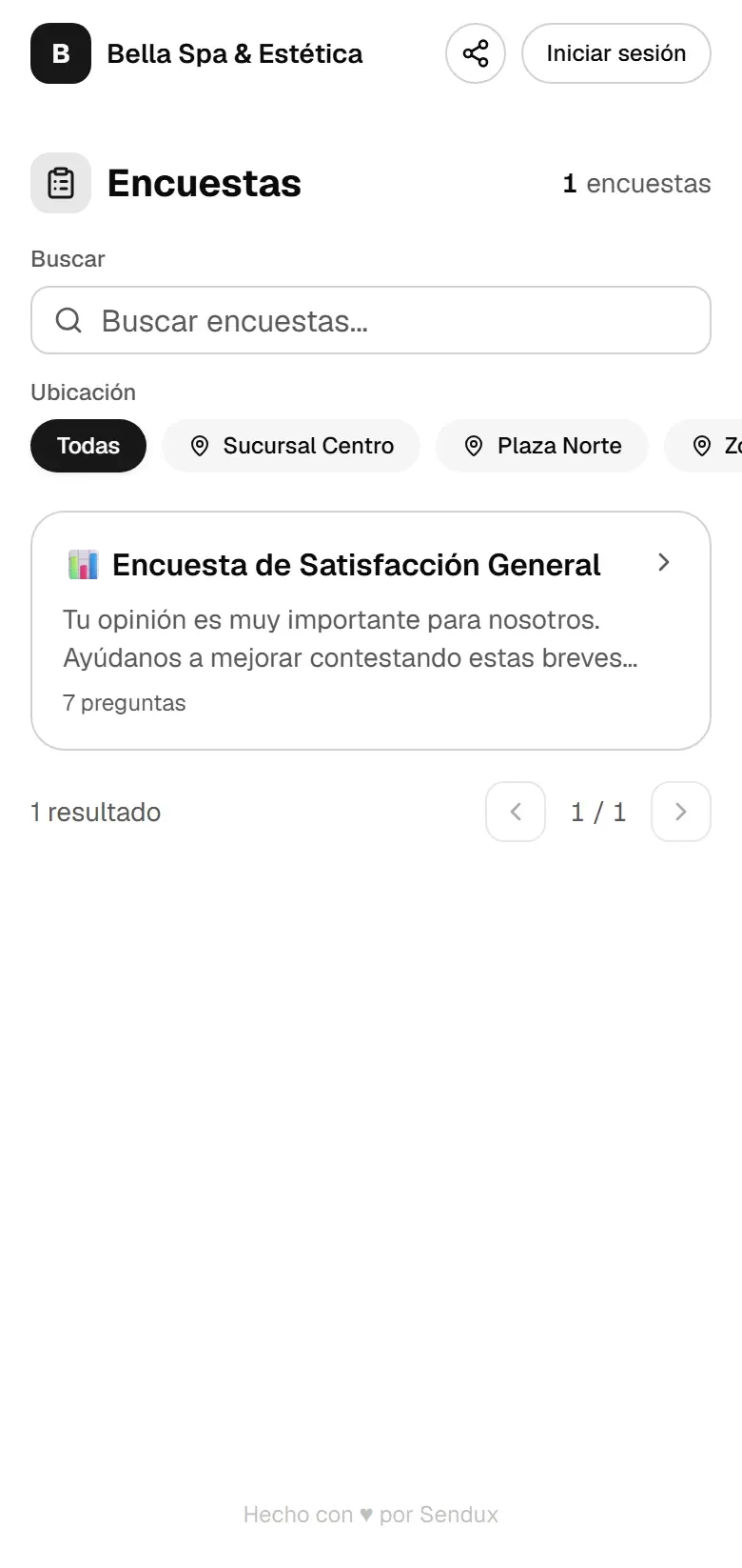 Link in bio con ubicaciones